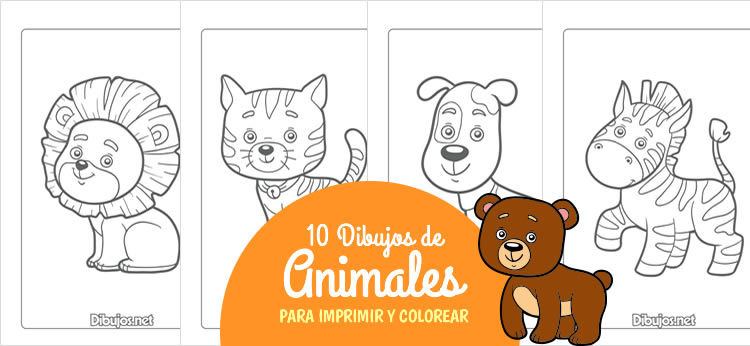 10 Dibujos De Animales Para Imprimir Y Colorear Dibujosnet