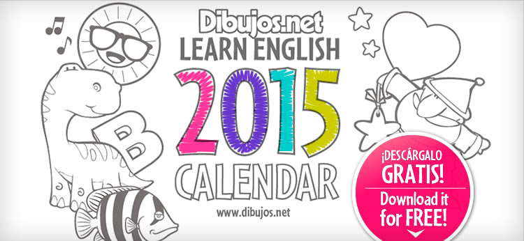 Aprende los meses del año en inglés con el '2015 Calendar Coloring Book' de   