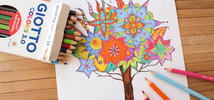 Cómo colorear un Mandala con lápices de colores Giotto Colors 3.0