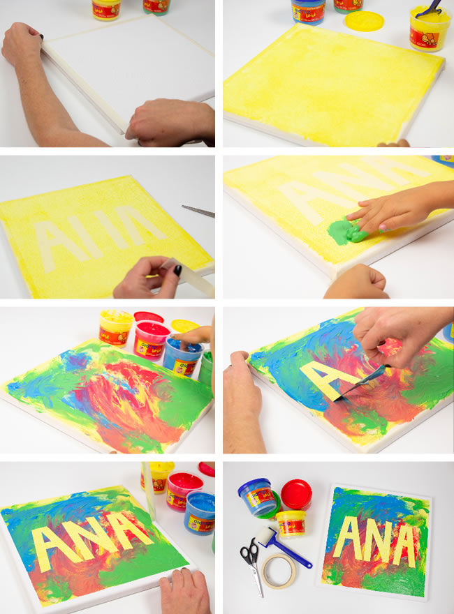 Manualidad para niños de 2 a 3 años - Su primer cuadro con Giotto be-bè 