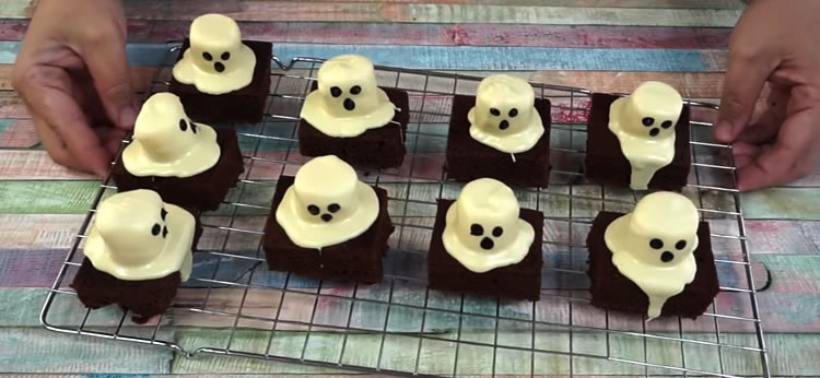 Brownie fantasma para Halloween