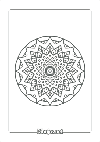 Imprimir dibujo de Mandala para colorear - Circular