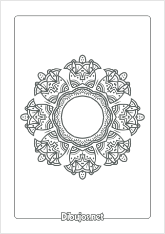 Imprimir dibujo de Mandala para colorear - Étnica