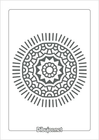 Imprimir dibujo de Mandala para colorear - Mosaico sencillo