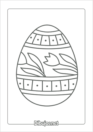 Imprimir Dibujo de Huevo Pascua para colorear