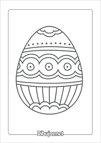 Imprimir Dibujo de Huevo de Pascua estampado para colorear