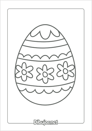 Imprimir Dibujo de Huevo de Pascua Infantil para colorear