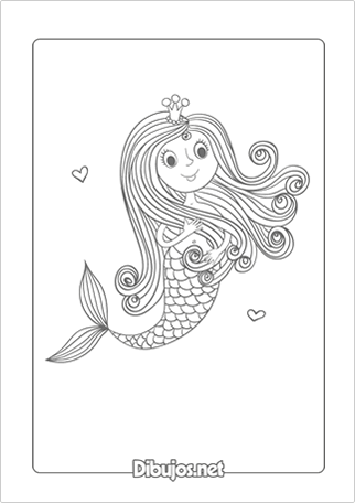 10 Dibujos De Sirenas Para Imprimir Y Colorear Dibujosnet
