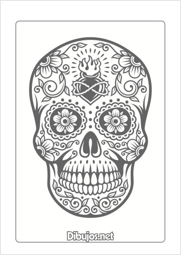 8 Dibujos del Día de los Muertos para Imprimir y Colorear 