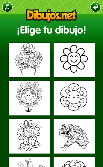 App de Dibujos de Flores para colorear