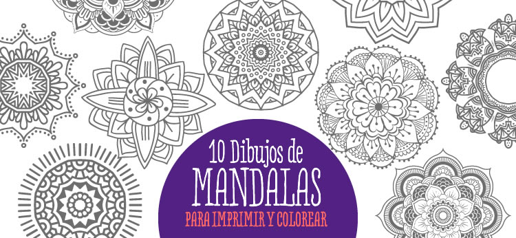 10 Dibujos de Mandalas para imprimir y colorear