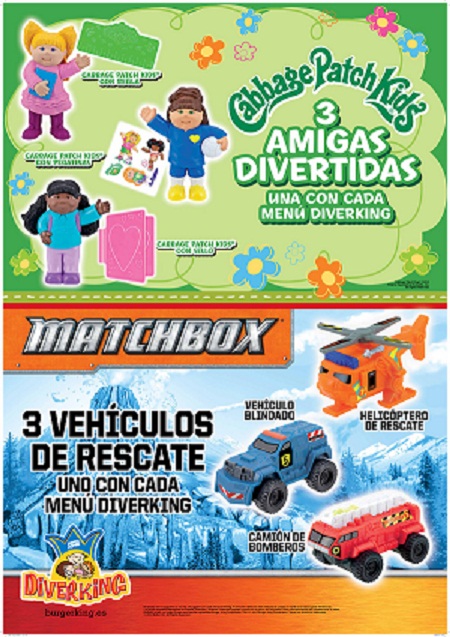 ¡Cabbage Patch Kids y Match Box llegan a Burger King!