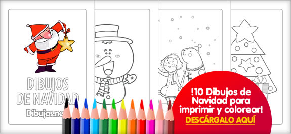 ¡Descárgate el libro para colorear de Dibujos de Navidad de Dibujos.net!
