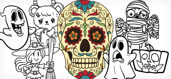 Los 10 mejores dibujos de Halloween para colorear