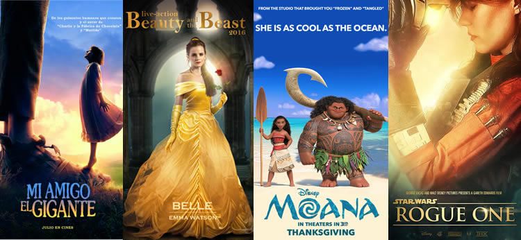 Nuevas películas Disney para 2016 y 2017