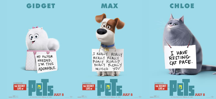 Te presentamos a los protagonistas de Mascotas, la nueva película de animación de Universal Pictures