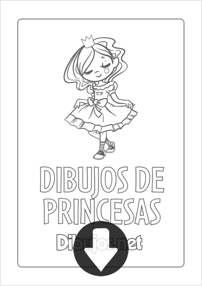 10 Dibujos de princesas para descargar, imprimir y colorear! 