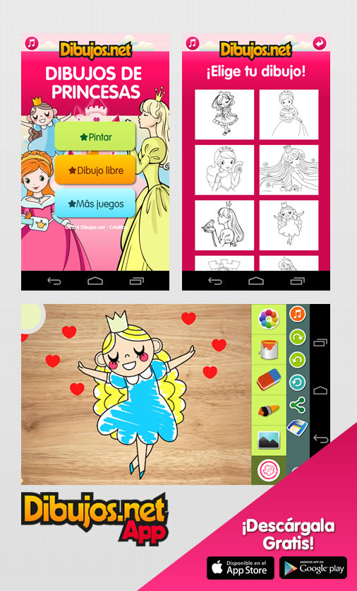 App dibujos de Princesas para colorear