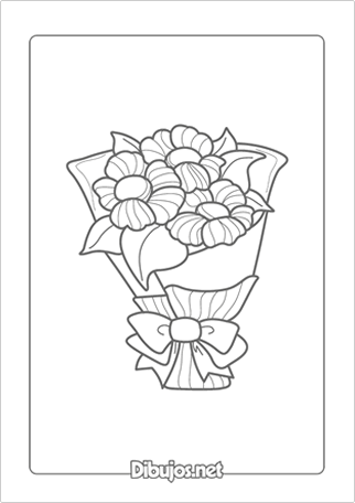 Imprimir dibujo de ramo de flores para colorear
