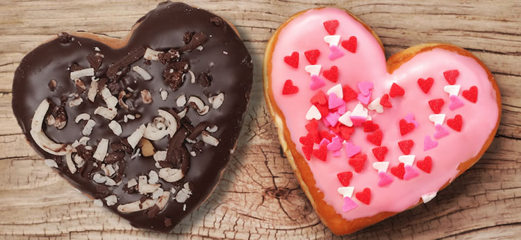 Donuts corazón para San Valentín